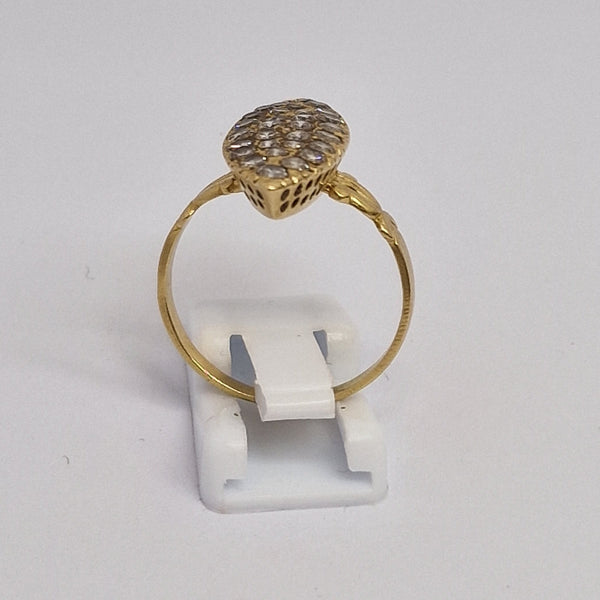 Bague Marquise en Or Jaune 18K - 4.32g