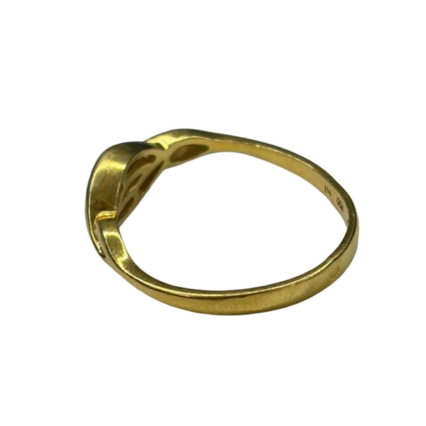 Superbe bague en or jaune empierrée zirconium