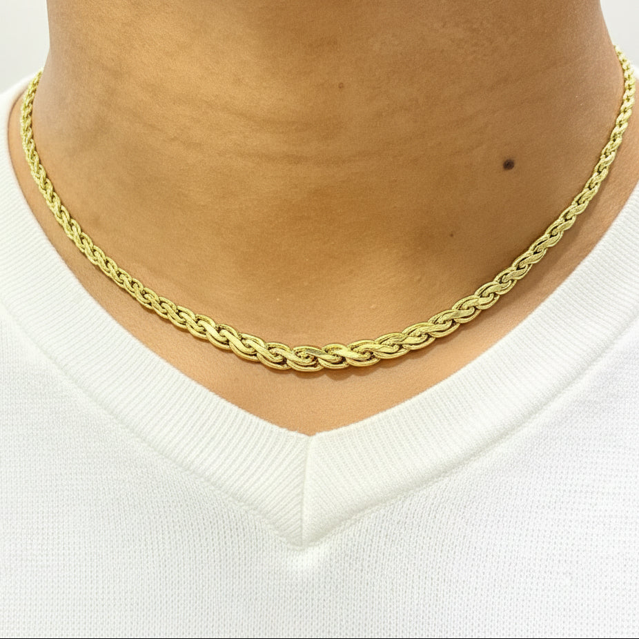 Collier maille royale en Or Jaune 18K - 10.92 Grs