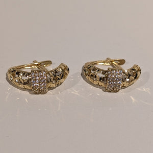 Boucles d'oreilles Dormeuses en Or Jaune 18K 3.64 Grs