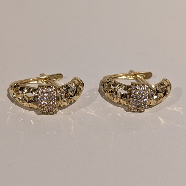 Boucles d'oreilles Dormeuses en Or Jaune 18K 3.64 Grs
