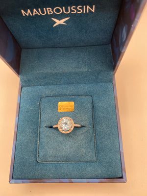 Bague Mauboussin topaze en Or Gris 18 K - Taille 59 - 2.27 G