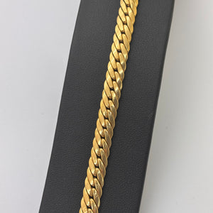 Bracelet Maillon Anglaise en Or Jaune 18K 14.45 Grs