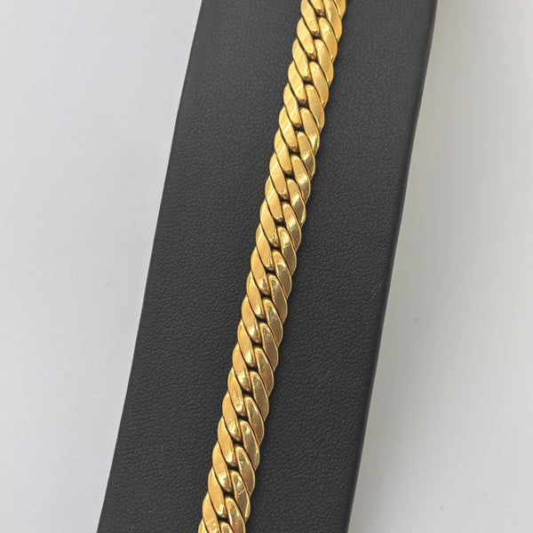 Bracelet Maillon Anglaise en Or Jaune 18K 14.45 Grs