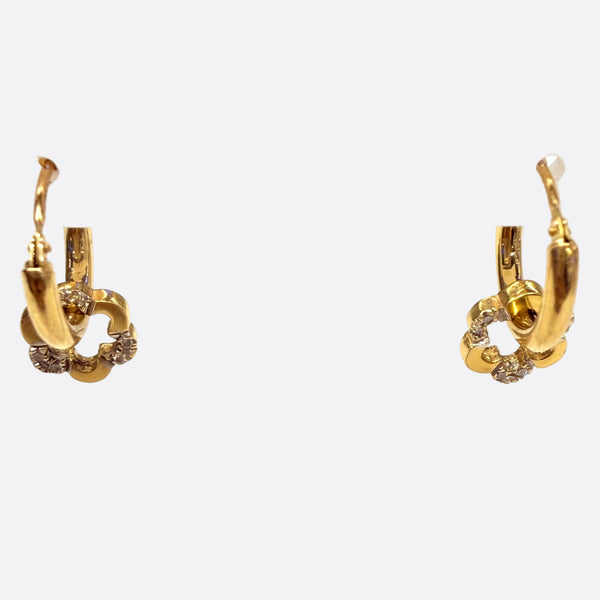 Créoles en Or jaune et blanc 18K - 3.36g