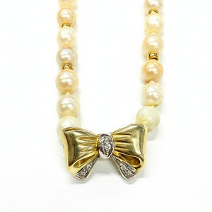 Collier Princesse en Perles et Or jaune 18k - 22.86 G