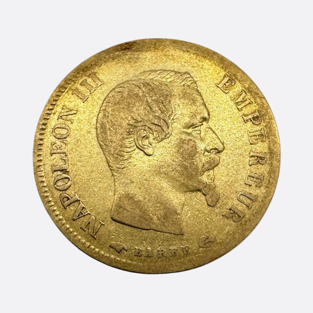 Pièce 10 Francs Rare en Or jaune 20K Napoléon III 1856 - 3.16g
