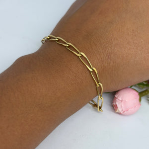 Bracelet Maillon Cheval en Or Jaune 18K - 22cm - 7.99G