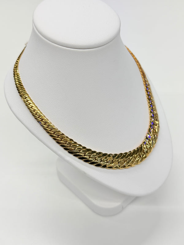 Collier maille anglaise en Or Jaune 18k - 17.89 Grs