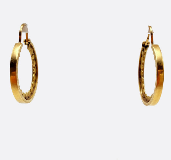 Boucles d'oreilles créoles en Or jaune 18K - 2.5g