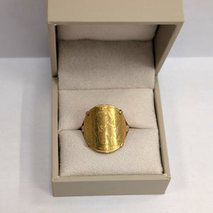 Bague  Or Jaune 18k Poids -5.33 Grs Taille -55
