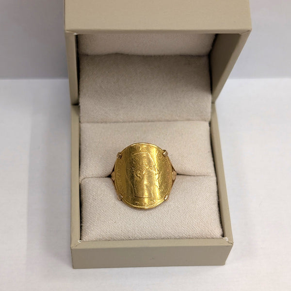 Bague  Or Jaune 18k Poids -5.33 Grs Taille -55