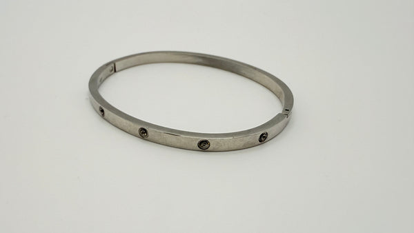 Bracelet Jonc en Or Blanc 18k 12.62 Grs