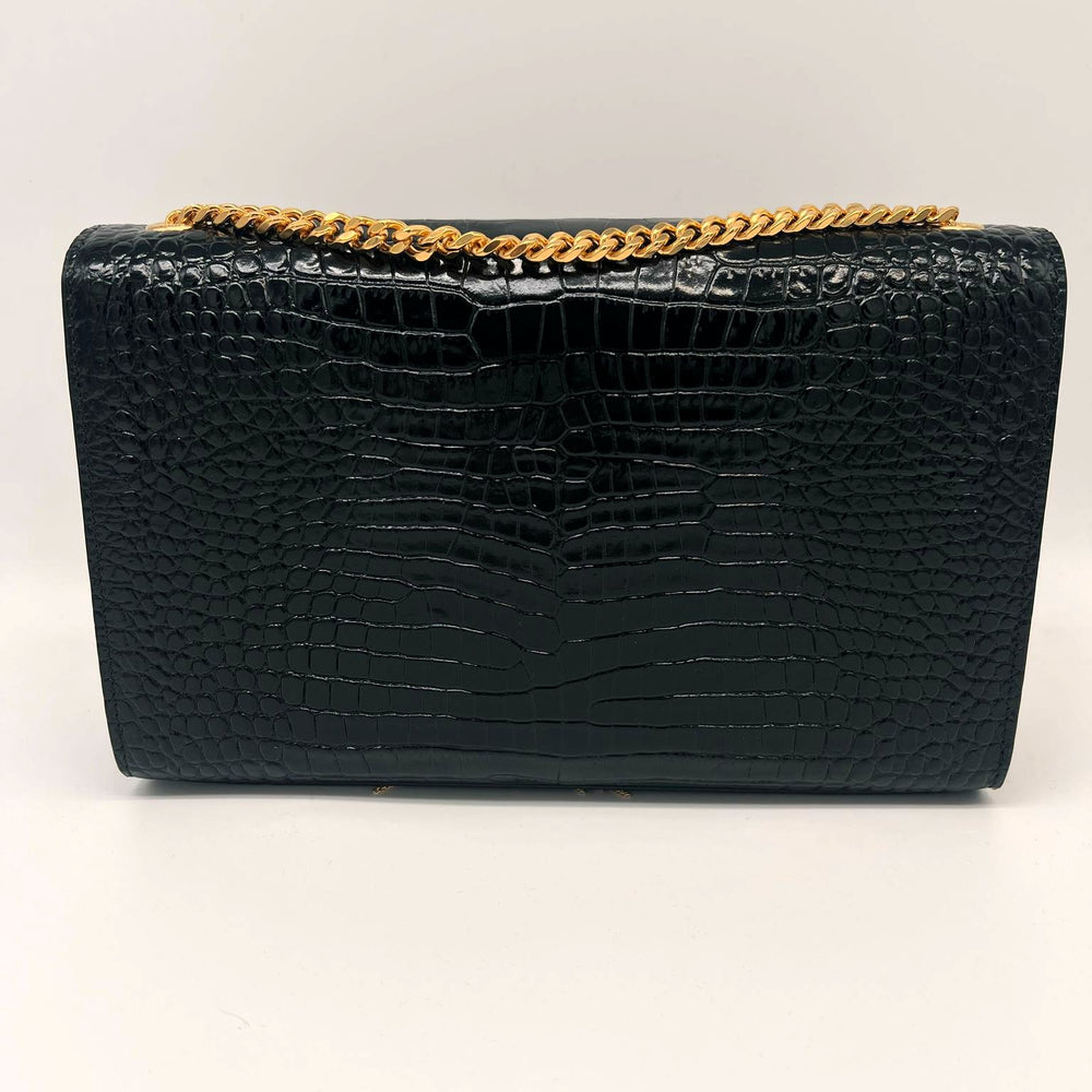 Saint Laurent Kate Tassel : Sac à bandoulière en cuir noir