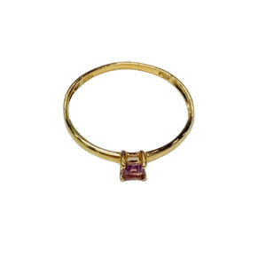 Superbe bague en or jaune 18k avec Améthyste