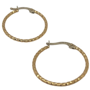Créoles martelées en Or Jaune 18k