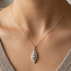 Pendentif Marquise en Or Jaune 18K - 1.74 G