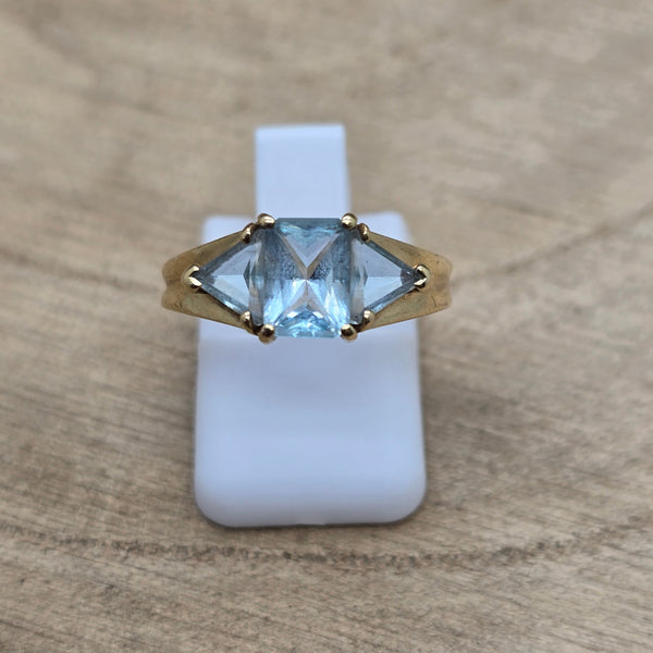 Bague en Or 18 Carats avec Aigue-Marine – 2,82 g