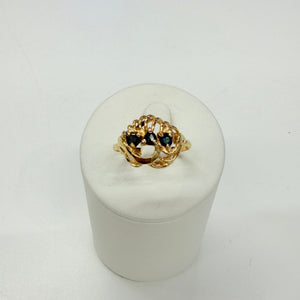 Bagues en or jaune 18k avec saphirs
