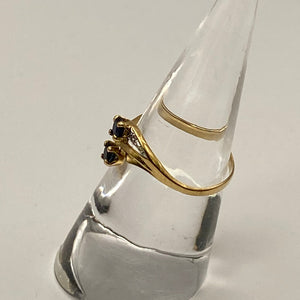 Bague en Or Jaune 18K avec Saphir - T54 - 1.55gr