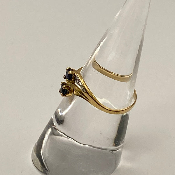 Bague en Or Jaune 18K avec Saphir - T54 - 1.55gr