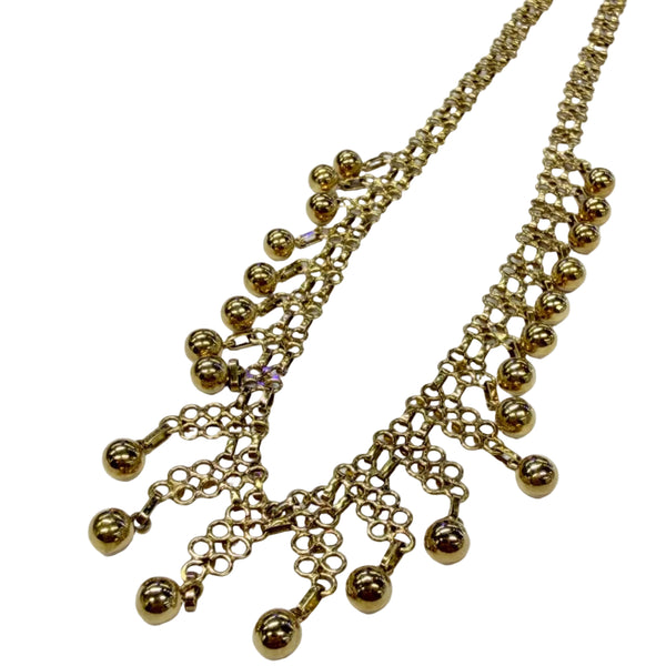 Collier Ras du Cou Maille Fantaisie en Or Jaune 18k