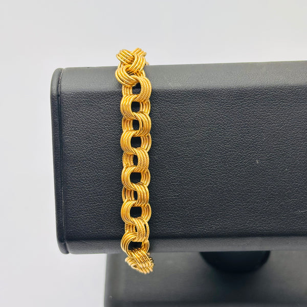 Bracelet gourmette en Or Jaune 18K - 8.17 Grs