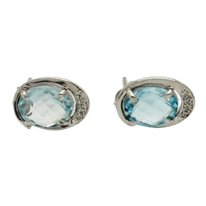 Boucles d'oreilles Or Blanc 18 Carats