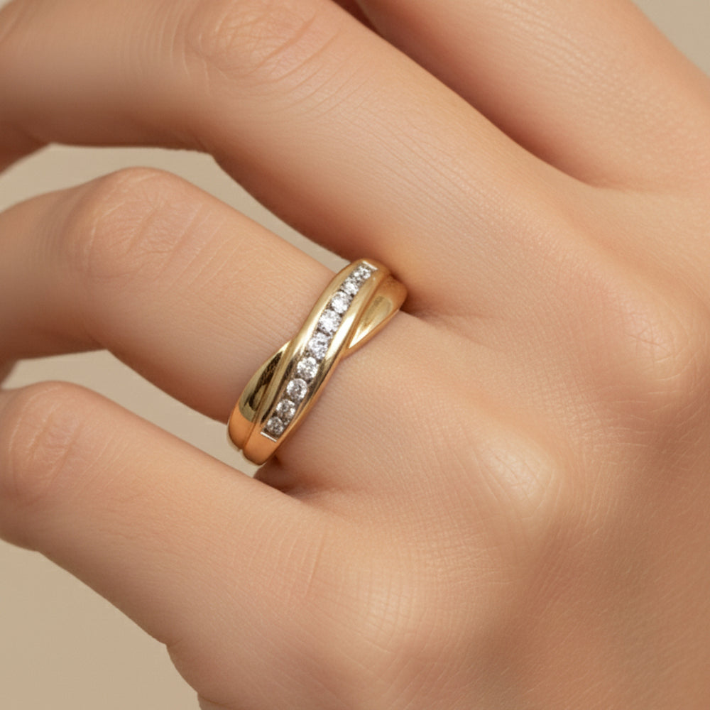 Bague en Or jaune 18K - Taille 50 - 4.60G