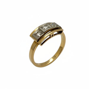 Bague en or jaune et diamants 18k -  2.43 G