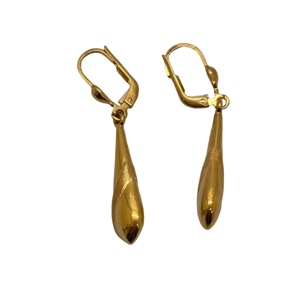 Boucles d'oreilles créoles en or jaune 18K 2.53 Grs