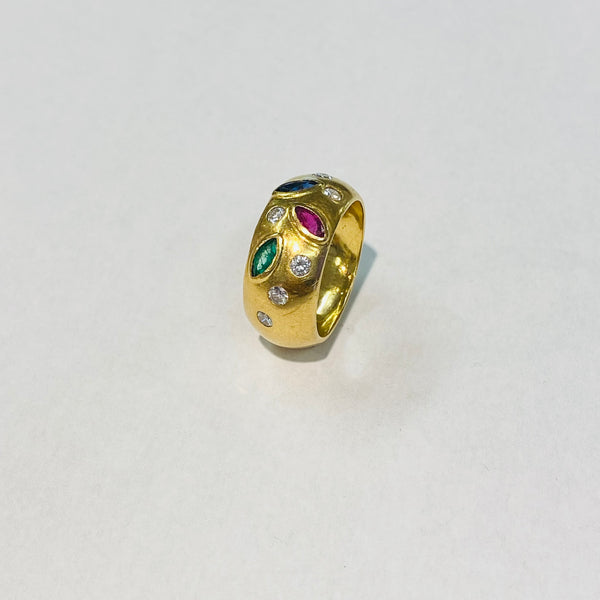 Bague en Or Jaune 18K Taille-52