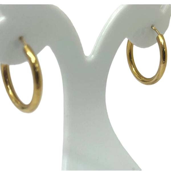 Boucles d'oreilles créoles en or jaune 18K