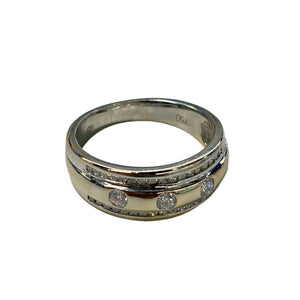 Jonc Or Gris 18k avec 37 Diamants