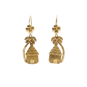 Boucles d'oreilles pendantes en or jaune 18k - 8.39 G
