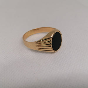 Chevalière en or jaune 18K Taille-77