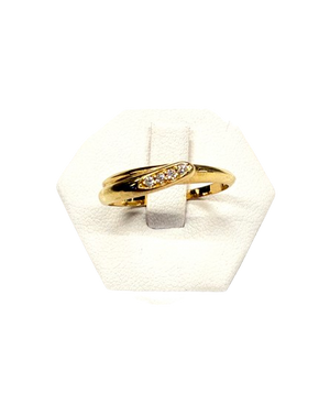 Bagues en Or Jaune 18k avec Diamants 2.42 Grs - Taille 56