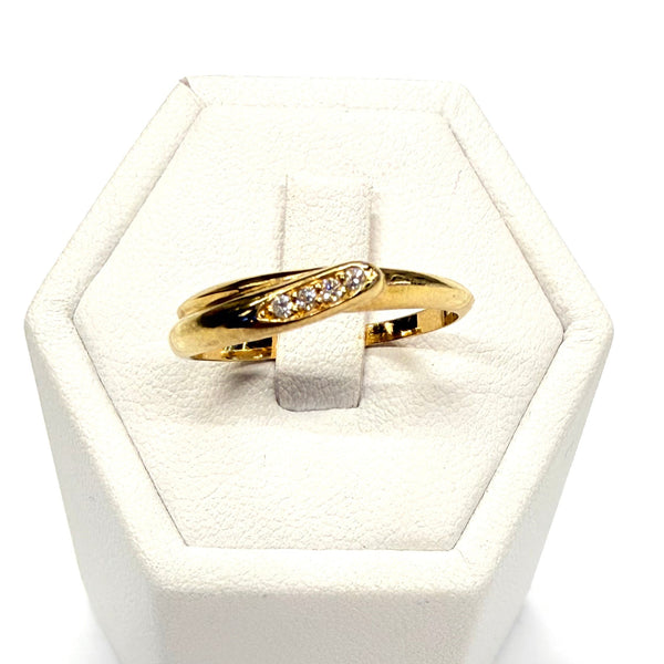 Bagues en Or Jaune 18k avec Diamants 2.42 Grs - Taille 56