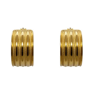 Boucles d'oreilles créoles en Or Jaune 18K