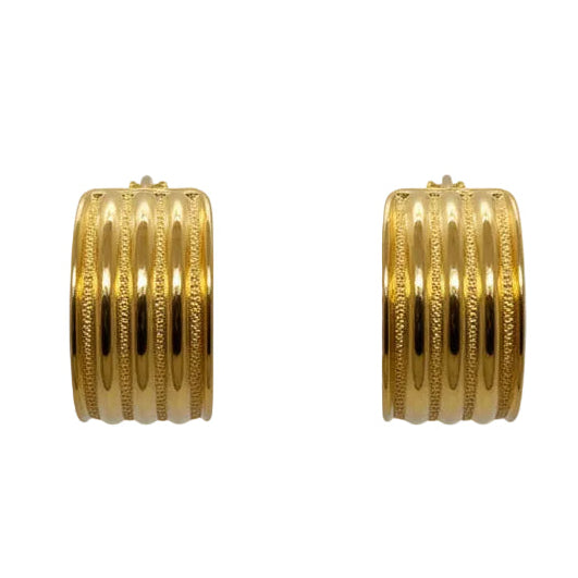 Boucles d'oreilles créoles en Or Jaune 18K