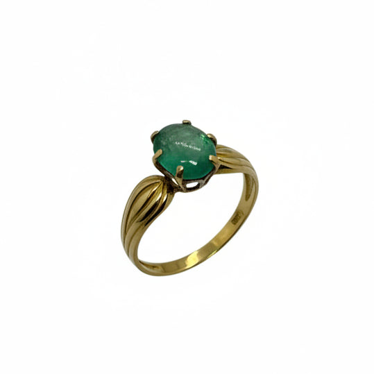 Bague en Or Jaune 18K avec Tanzanite