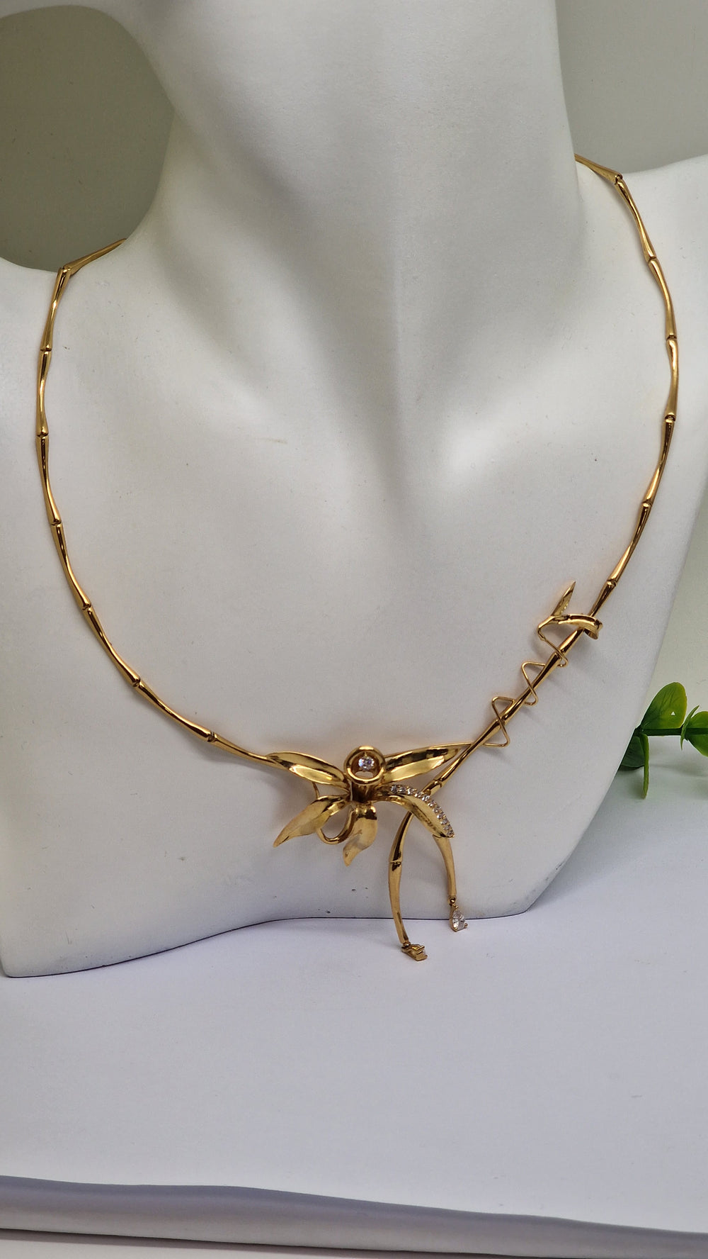 Collier Princesse en Or Jaune 18 Carats avec Oxyde de Zirconium - 19.54 Grs