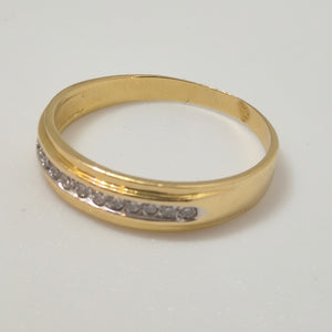 Bague alliance en Or Jaune 18K 2.15 Grs - Taille 53