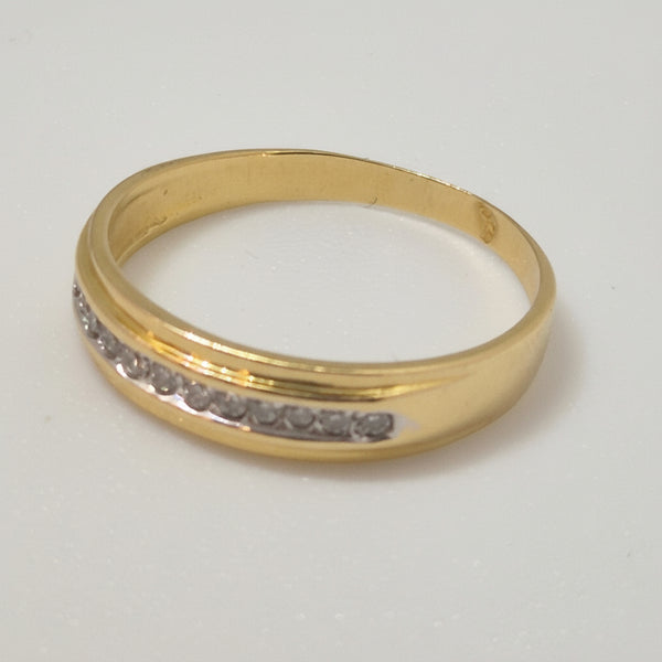 Bague alliance en Or Jaune 18K 2.15 Grs - Taille 53