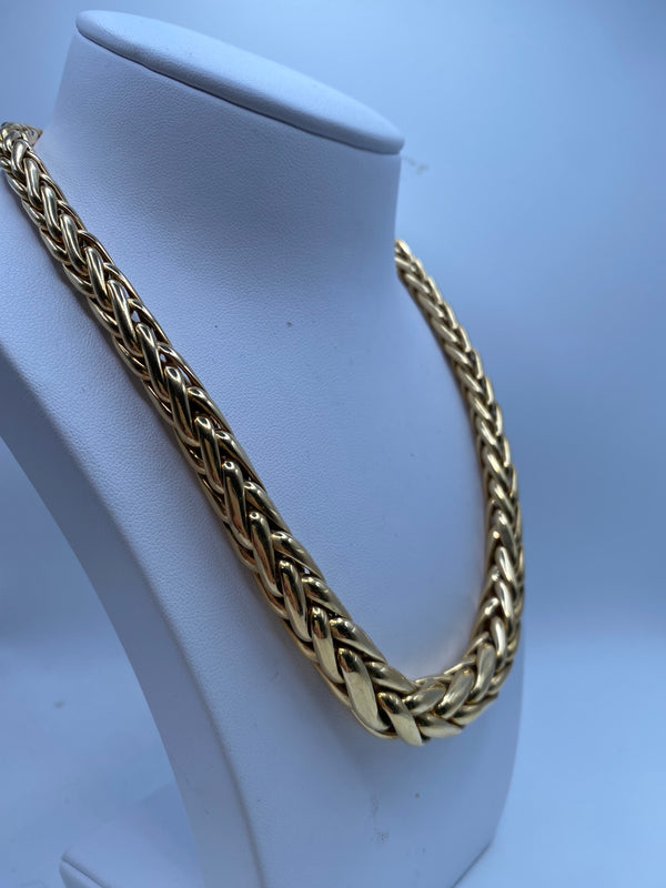 Collier Or Jaune 18 Carats Longueur-45 cm