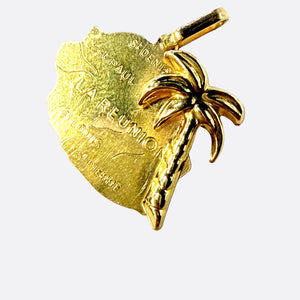 Pendentif Carte de la Réunion en Or Jaune 18K - 0.95 Grs