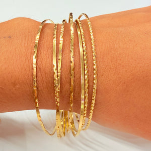 Bracelet jonc or jaune 18k