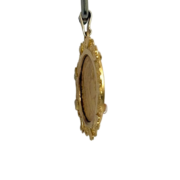 Pendentif Porte Pièce en Or Jaune 18k - 9.89 G