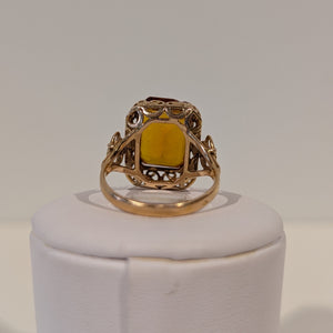 Bague en Or Jaune 18K - 5.81 Grs - Taille 56
