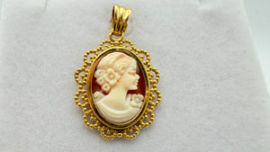 Pendentif Camée Or Jaune 18K 2.23 Grs